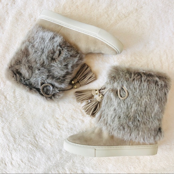 tory burch rabbit fur boots
